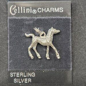 NWT Vintage Cellini Sterling Silver Zebra Charm